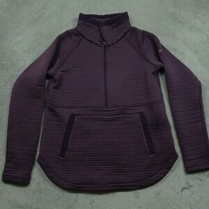 Columbia Sweater Womens Medium Purple Pullover 1/2 Zip Mock Neck Outdoor